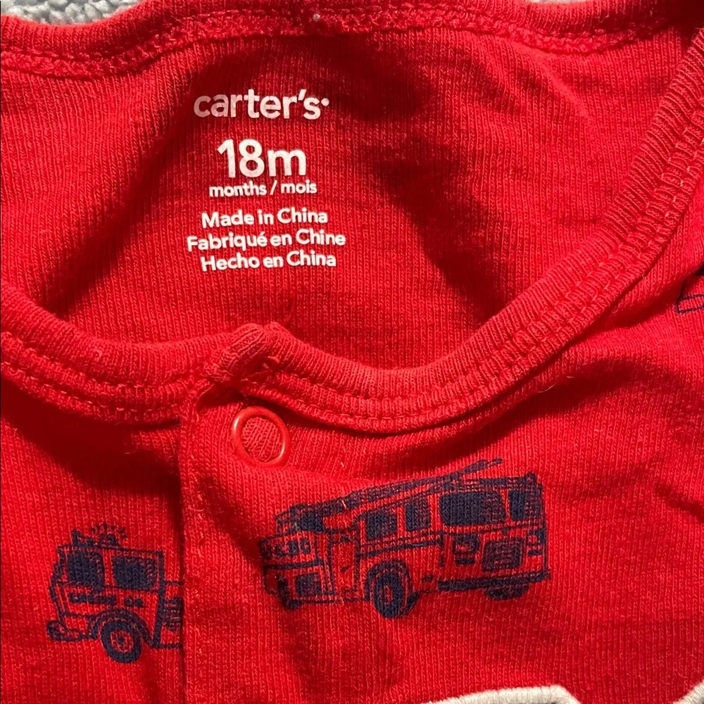 Carter's Boys Romper Red Hero Size 18 Month